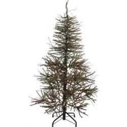 4' Medium Warsaw Twig Artificial Christmas Tree - Clear Lights