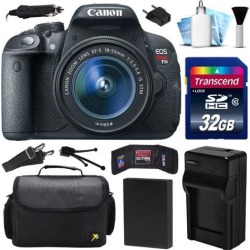 Canon EOS Rebel T5i 700D DSLR Digital Camera w/ 18-55mm Lens (32GB Value Bundle)