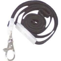 Advantus 75421 Deluxe Safety Lanyards, Lobster Claw Hook Style, 36' Long, Black, 24/Box