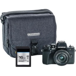 Olympus OM-D E-M10 Mark III Mirrorless Micro Four Thirds Digital Camera with 14-42mm EZ Lens - Black V207072BU010