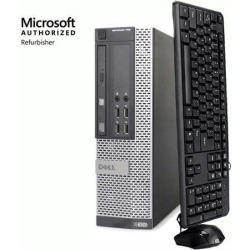 Recertified - Dell Optiplex 790 SFF Computer Intel Core i5 2400 8GB 250GB HDD DVD Windows 7 Professional with New Free Keyboard, Mouse, Power cord, WiFi