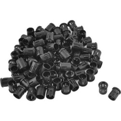 Unique Bargains 100 Pieces Black Plastic 8mm Diameter LED Lamp Casing Holder Support