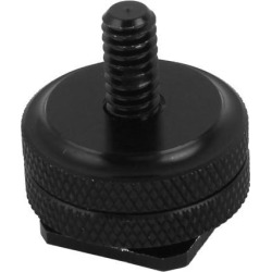 Unique Bargains Camera Monopod Flash Stand Hot Shoe Mount Double Nut 1/4' Screw Adaptor