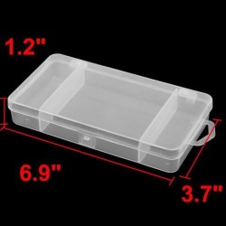 Plastic 3 Space Fish Lure Bait Holder Storage Box Fishing Hook Case Clear