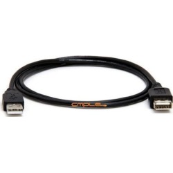 Cmple - USB 2.0 Extension Cable A Male To A Female Extension Cable - 3 Feet Black