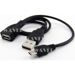 OTG Cable Micro USB to USB Female Adapter Converter with Extra USB Charge for Hard Drive HDD for Samsung Galaxy Note 4 IV SM-N910 SM-N910W8 Galaxy S5
