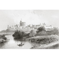 Posterazzi DPI1862732 Wndsor Castle Windsor England From the Gallery of Geography Published London Circa 1872 Poster Print, 18 x 12