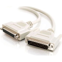 C2G 02654 DB25 M/F Serial RS232 Extension Cable, Beige (3 Feet, 0.91 Meters)