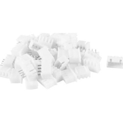 Unique Bargains 25PCS 4-Pin 2.54mm Pitch Straight Mounting Pin Headers White