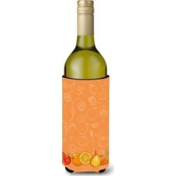 Fruits and Vegetables in Orange Wine Bottle Beverge Insulator Hugger BB5131LITERK