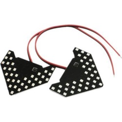Unique Bargains Unique Bargains 2 Pcs Red 13-SMD 3528 LED Arrow Panel for Car Side Mirror Turn Signal Lamp Light