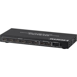 Monoprice Blackbird 4K 6x2 HDMI Matrix With Audio HDCP 2.2, Includes Infrared Remote Control