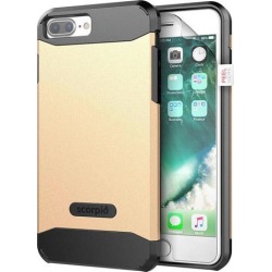 Encased Thin Armor iPhone 7 Plus Case, Rugged Drop Protection Cover (Includes Screen Protector) - Compatible to Apple iPhone 7 Plus 5.5inch (R5 Gold)
