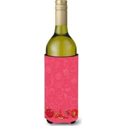 Fruits and Vegetables in Red Wine Bottle Beverge Insulator Hugger BB5133LITERK