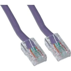 Offex Cat5e Purple Ethernet Patch Cable, Bootless, 2 foot