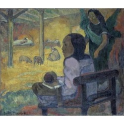 Posterazzi SAL261234 Christmas 1886 Paul Gauguin 1848-1903 French Oil on Canvas Hermitage Museum St Petersburg Russia Print - 18 x 24 in.