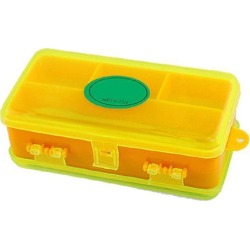 Unique Bargains Double Sides Fishing Tackle Box Hook Lure Case with 5 Line Winders