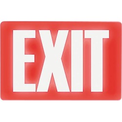 Headline Sign 4792 Glow In The Dark Sign, 8 x 12, Red Glow, Exit