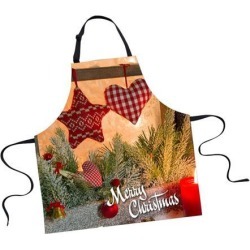 Christmas Adults Chef Apron for Kitchen Festive Cooking Baking Pendant