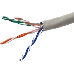 Monoprice Cat5e Ethernet Bulk Cable - Network Internet Cord - Solid, 350Mhz, STP, CMR, Riser Rated, Pure Bare Copper Wire, 23AWG, No Logo, 1000ft.