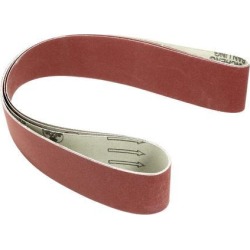 2-Inch x 42-Inch 240 Grit Lapped Butt Joint Aluminum Oxide Sanding Belt 3pcs