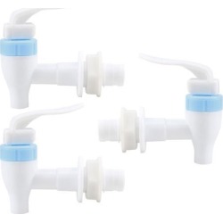 Blue Water Cooler Faucet Home Plastic Water Dispenser Clean Spigot Fits Adaptor Hot Cold Water Faucet Tap Replacement 3pcs
