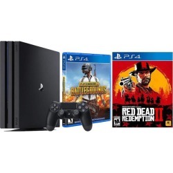 PlayStation 4 PUBG RDR2 Bonus Bundle: PLAYERUNKNOWN'S BATTLEGROUNDS, Red Dead Redemption 2, PlayStation 4 4K HDR 1TB Gaming Console