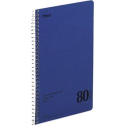 Mead 06544 Spiral Bound 1 Subject Notebook, College Rule, 6 x 9-1/2, WE, 80 Sheets/Pad