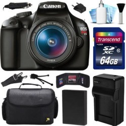 Canon EOS Rebel T3 1100D DSLR Digital Camera w/ 18-55mm Lens (64GB Value Bundle)