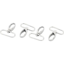 Bag Belting Pets Chain Connector Trigger Lobster Clasp Hook Silver Tone 4 Pcs