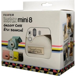 instax Groovy Carrying Case for Camera - White - Dust Resistant Interior, Scratch Resistant Interior - Polyurethane Leather - Shoulder Strap