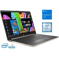 HP 15 Notebook, 15.6' HD, Intel Quad-Core i5-8265U Upto 3.9GHz, 16GB RAM, 128GB NVMe SSD, HDMI, Card Reader, Wi-Fi, Bluetooth, Windows 10 Home