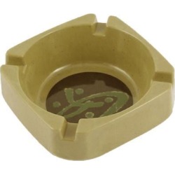 Home Plastic Square Shaped Cigarette Holder Ashtray Green