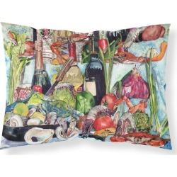Wine Crab Shrimp and Oysters Moisture wicking Fabric standard pillowcase