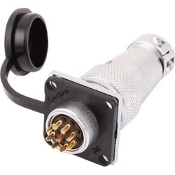 Waterproof M/F Aviation Cable Plug CNC Connector Adapter 9 Pin KC16-9 Core