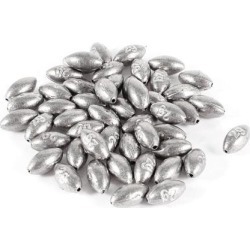 1/16 oz Oval Shaped Shot Fishing Sinker Lead Weight 50 Pcs