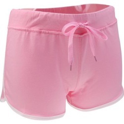 Women Hot Pants Sports Shorts Workout Waistband Summer Yoga Short S Pink