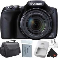 Canon PowerShot SX530 HS Digital Camera 50X Optical Zoom Bundle with Carrying Case