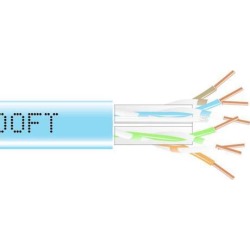 Black Box EYN871B-PB-1000 CAT6 550-MHz Solid Bulk Cable - Unshielded, Plenum, Blue, 1000 ft. Pull Box