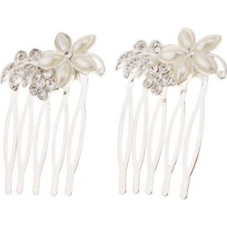 Korean Bride Hair Comb Retro Flower Hair Combs Simple Hair Ornaments Silver