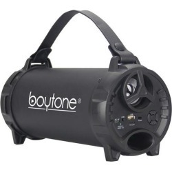 Boytone BT-40BK Portable Bluetooth Indoor/Outdoor Speaker 2.1 Hi-Fi Cylinder FM Built in Rechargeable Battery