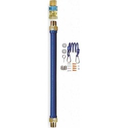 Dormont Gas Connector Kit, Stainless Steel Wire With Antimicrobial Coating, 48'L
