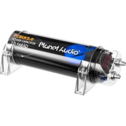 New Planet Audio Pcblk20 2.0 Farad Capacitor Cap Digital Colt Meter Black