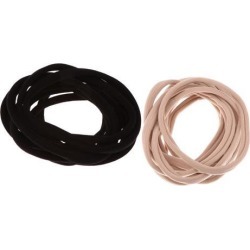 20pcs Nylon Hair Band Elastic Rope Ring Ponytail Holder Girls Black+Khaki