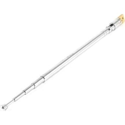 Silver Tone 11.8cm-36cm Telescoping Antenna Replacement for Radio TV FM DAB