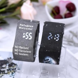 buy  MenWomen LED Waterproof Tyvek Paper Strap Digital Watch Decoration Sport Wristwatch for Couples 6 cheap online