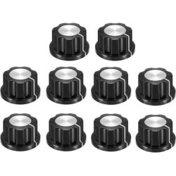 10Pcs Speaker Control Knob Power Amplifier Knob 23mm Dia. Rotary Knobs for 6mm Dia. Shaft Potentiometer