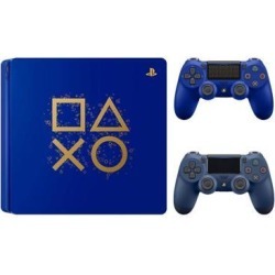 PlayStation 4 Days of Play Limited Edition 1TB Console with Extra Midnight Blue Dualshock 4 Wireless Controller Bundle