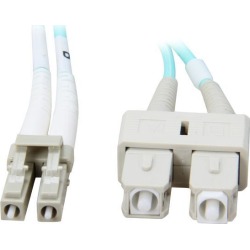Coboc CY-OM3-LC/SC-1 3.28 ft. 10Gb Fiber Optic Cable, LC/SC, Multi Mode, Duplex (50/125 Type) - Aqua