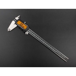 Accusize - 8" Full Screen Yellow LCD Electronic Digital Caliper, Metric/Inch/Fractional, 1/128", #1110-1828